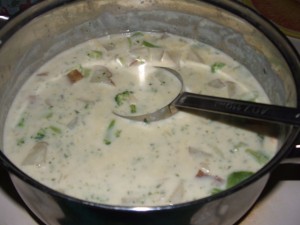 Potato Soup in Pot