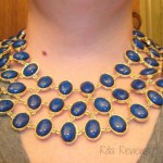 Reversible Beaded Necklace Blue Side