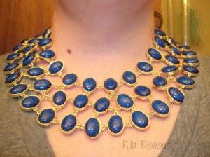 Reversible Beaded Necklace Blue Side
