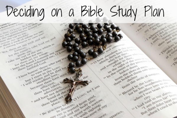 Deciding on a Bible Study Plan