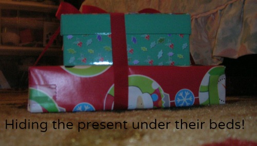 Hiding the present under their beds