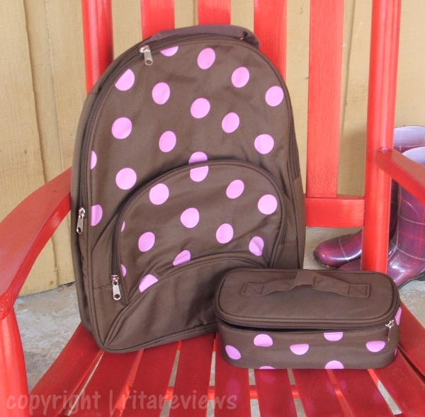 Pink Polks Dot Bag Set