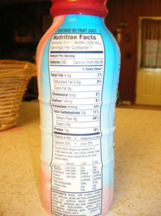 Back of bottle