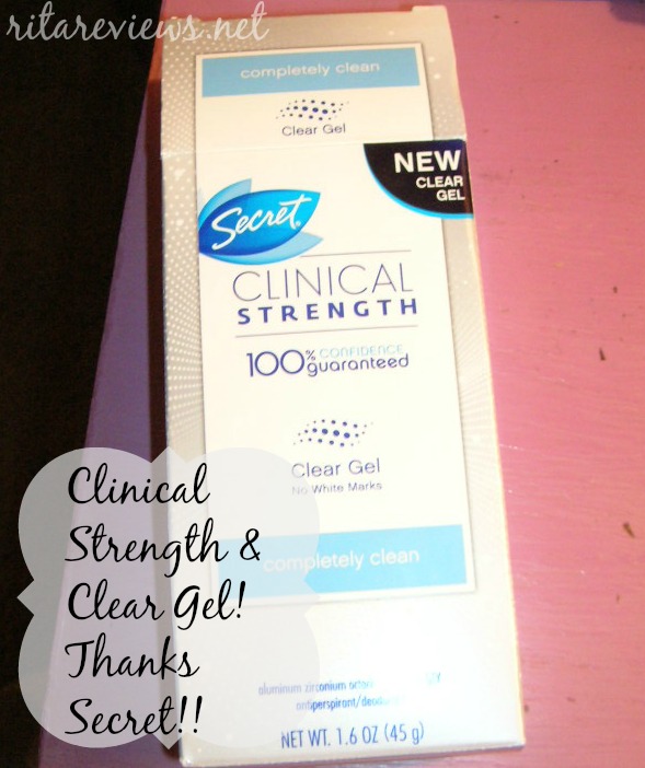 Clinical  Strength & Clear Gel! Thanks  Secret!!