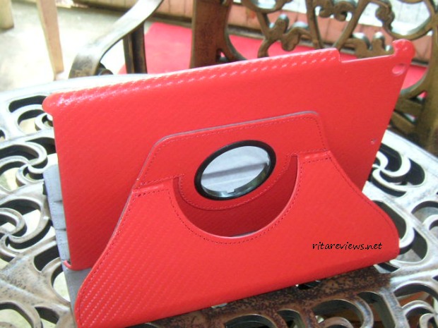 360° Case for iPad Air  in Cherry Red Carbon 3