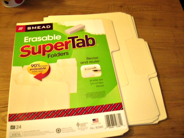 Super Tab Erasable Manila Folders