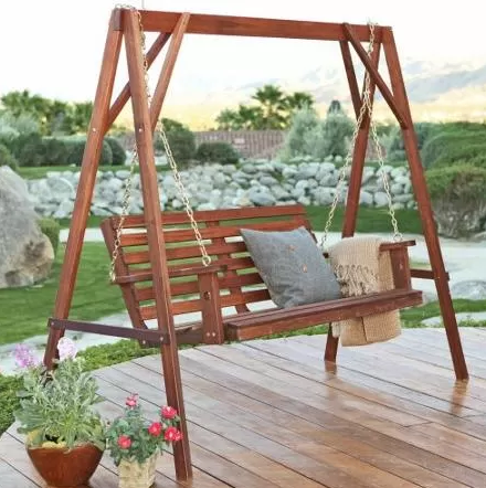 Belham Living Richmond Straight Back Porch Swing & Stand Set