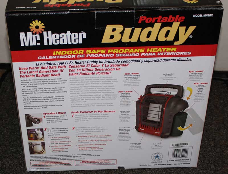 My Heater Back of Box