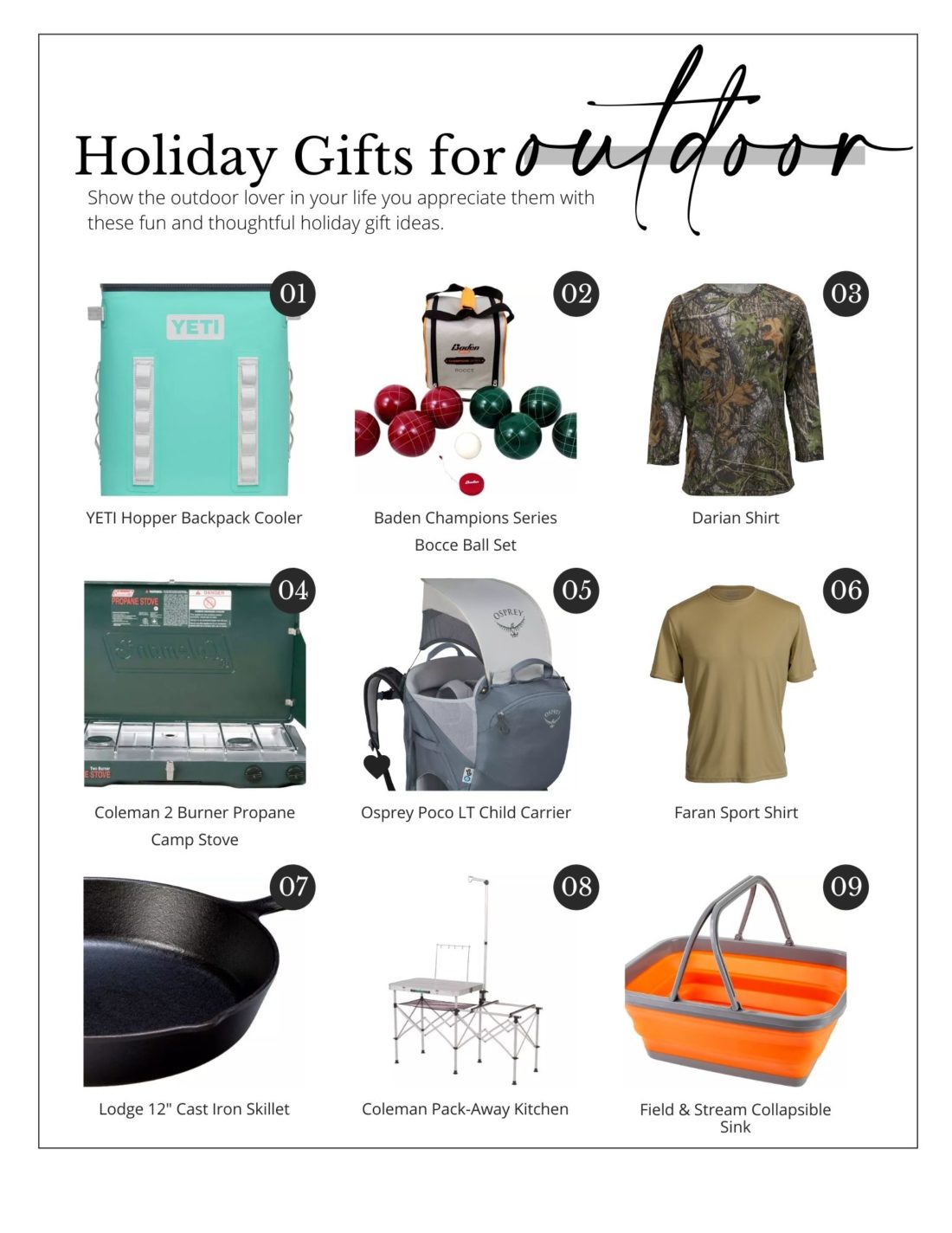 Holiday Gift Guide For Outdoor Lover 2021