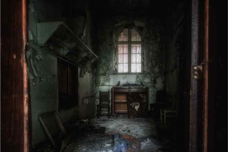 dark room in old house
