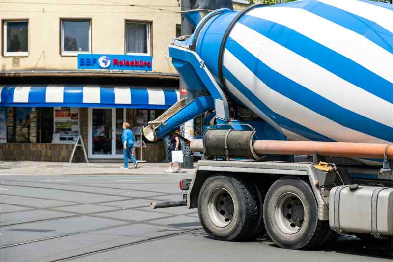 Cement Trucks A Top Candidate for Rollover Accidents - blue and white truck