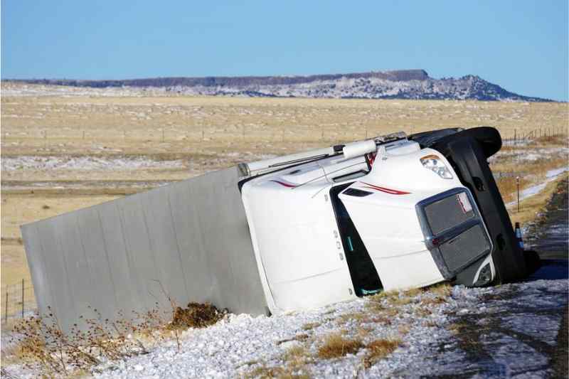 Cement Trucks A Top Candidate for Rollover Accidents - turned over truck
