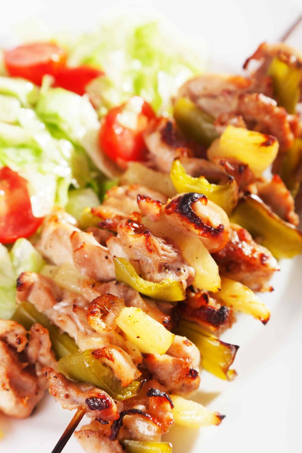 Grilled Chicken and Pineapple skewers