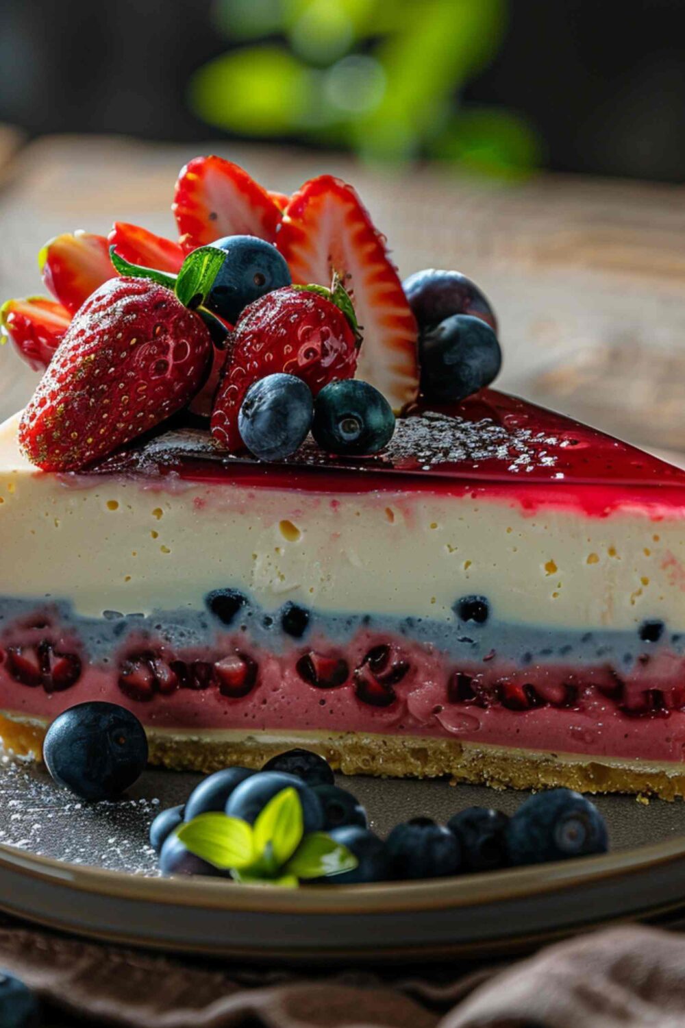 Red White Blue Cheesecake - 4th of July