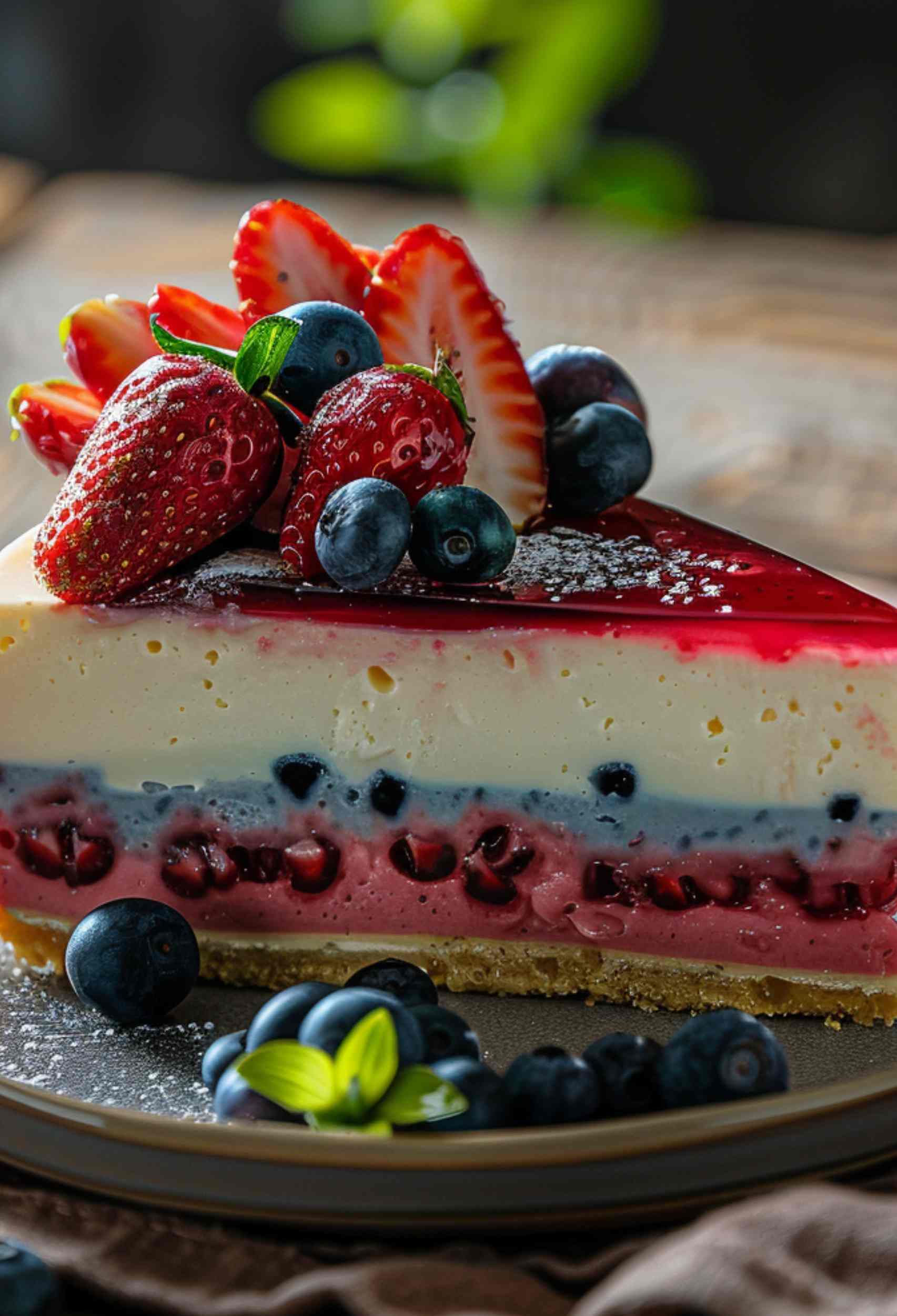 Red White Blue Cheesecake - 4th of July