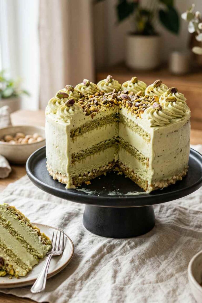 Pistachio Layer Cake & A Birthday