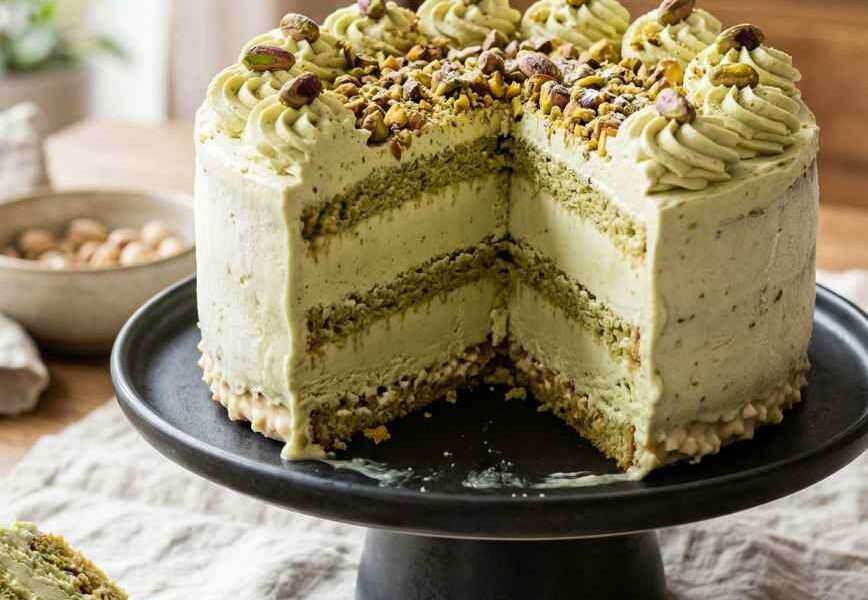 Pistachio Layer Cake & A Birthday