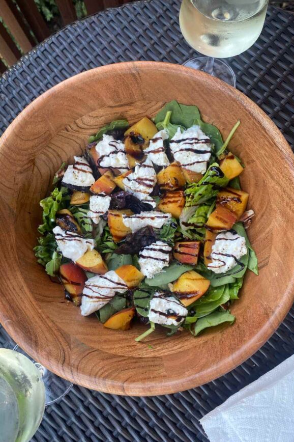 Peach Caprese Salad with Honey Balsamic Drizzle
