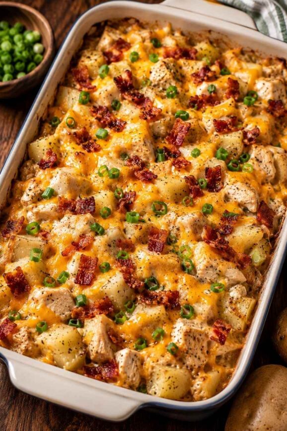 Loaded Baked Potato & Chicken Casserole